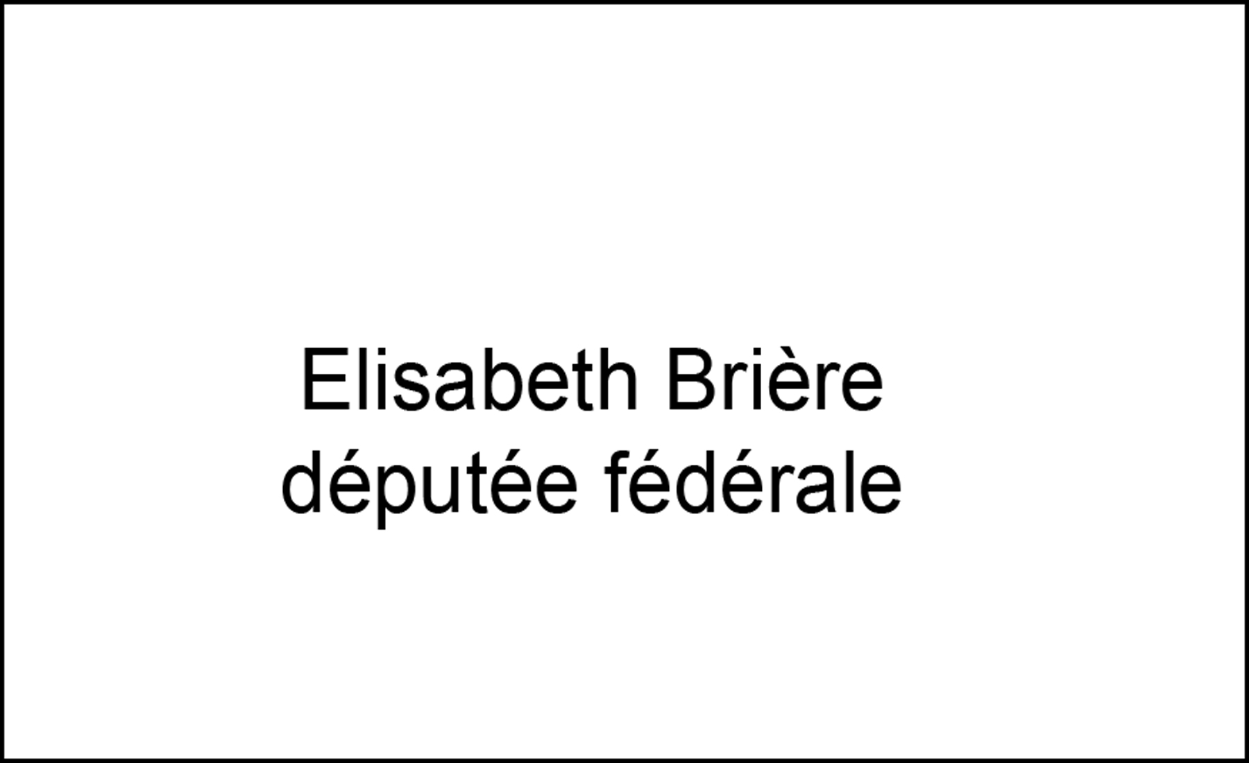 Élisabeth Brière députée
